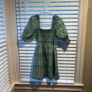 Hill House Green Jacquard Athena EUC